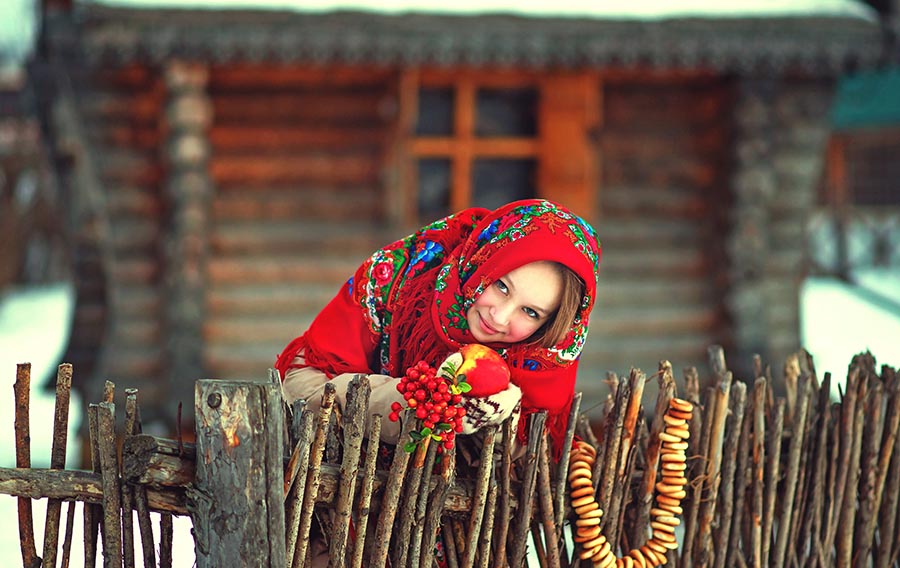 Sexy girl Women in Slavic costumes in Zhuhai