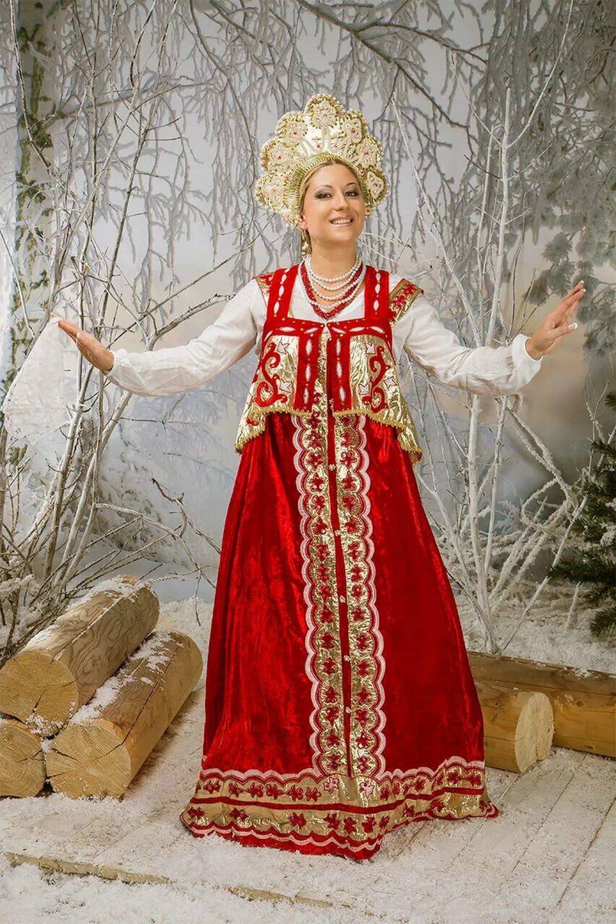 Girls in Slavic costumes in Zhuhai