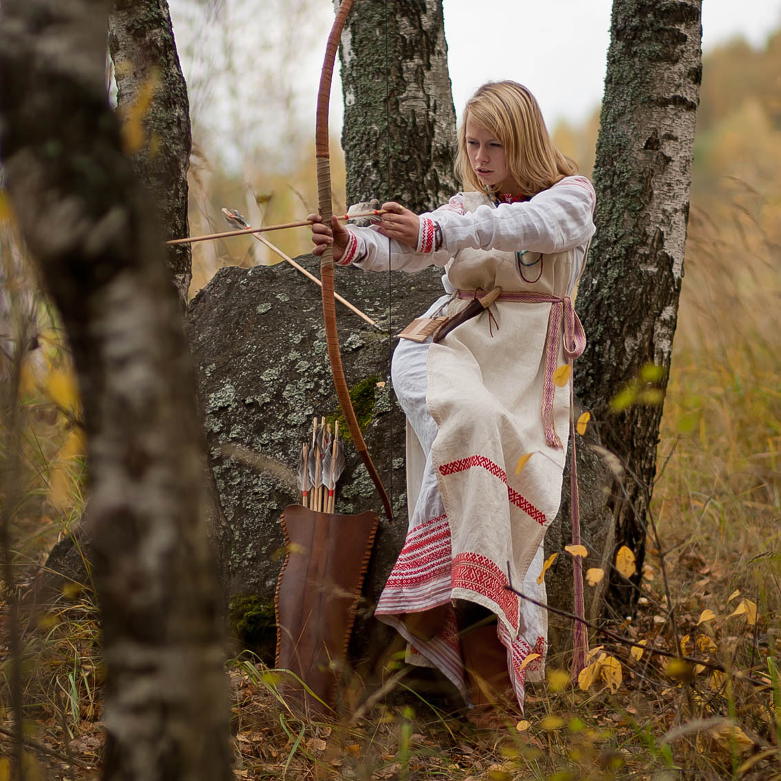 Sexy photo Girls in Slavic costumes in Zhuhai